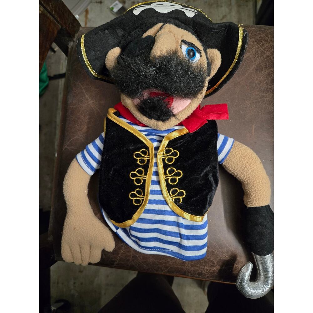 Melissa and Doug Barnacle Bart Pirate Hand Puppet Stuffed No Stick Plush